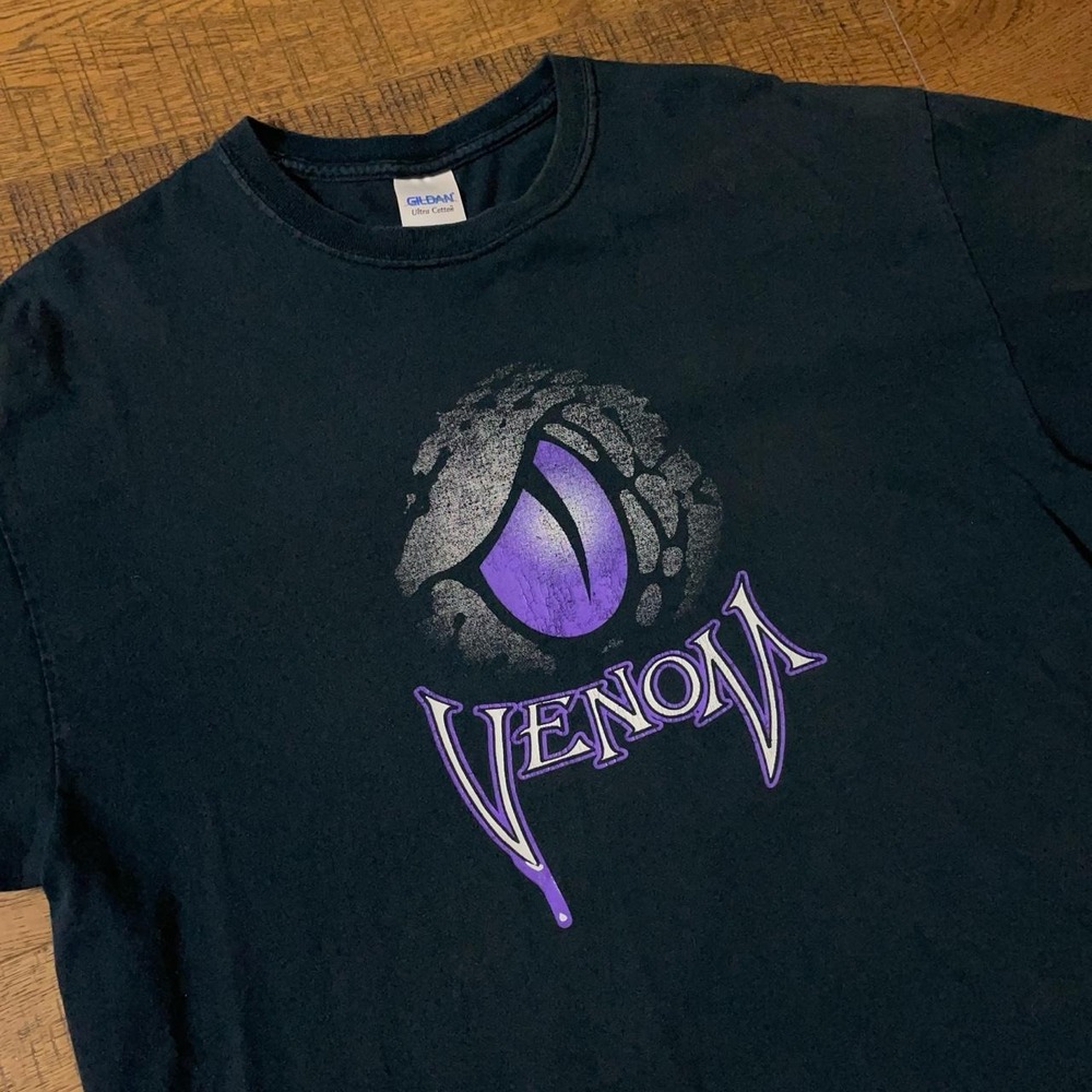 Venom Energy T-Shirt Mens XL Black Y2K Aesthetic Graphic Tee